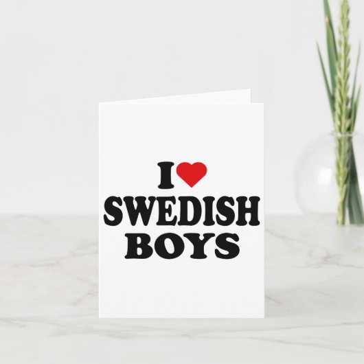 I Love Swedish Boys I Swedish Boys カード (正面)