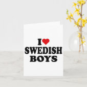 I Love Swedish Boys I Swedish Boys カード (黄色い花)