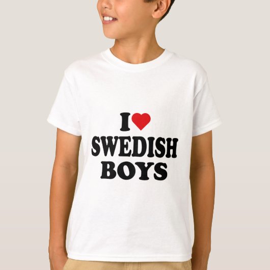 I Love Swedish Boys I Swedish Boys Tシャツ (正面)