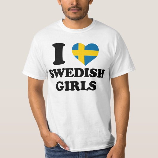 I love Swedish Girls Tシャツ (正面)
