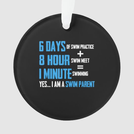 I Love Swimming - Swim Parentデザイン オーナメント (正面)