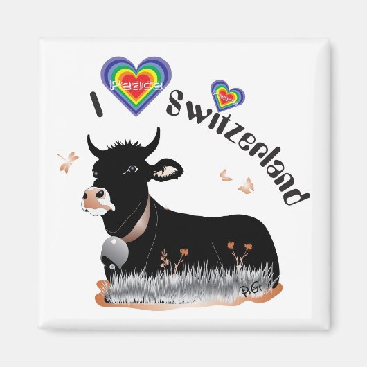 I love Switzerland Magnet マグネット (正面)