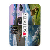 I love Switzerland photo collage souvenir マグネット (縦)