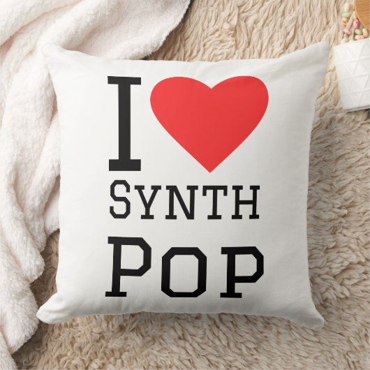 I love synth pop square sticker クッション (ブランケット)