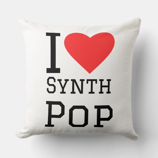 I love synth pop square sticker クッション (正面)