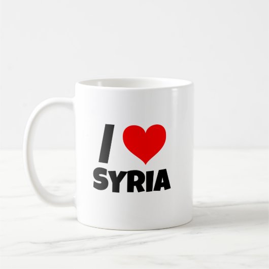 I Love Syria سوريا コーヒーマグカップ (左)