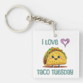 I Love Taco Tuesday キーホルダー (正面)