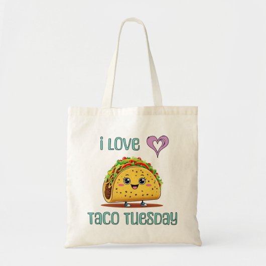 I Love Taco Tuesday トートバッグ (正面)