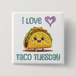 I Love Taco Tuesday 缶バッジ