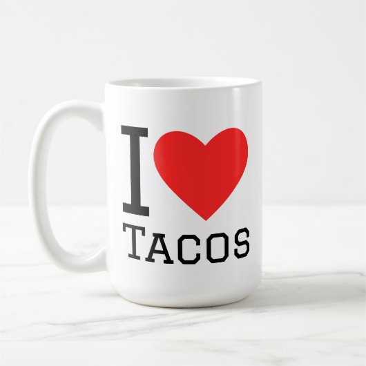 I love tacos コーヒーマグカップ (左)