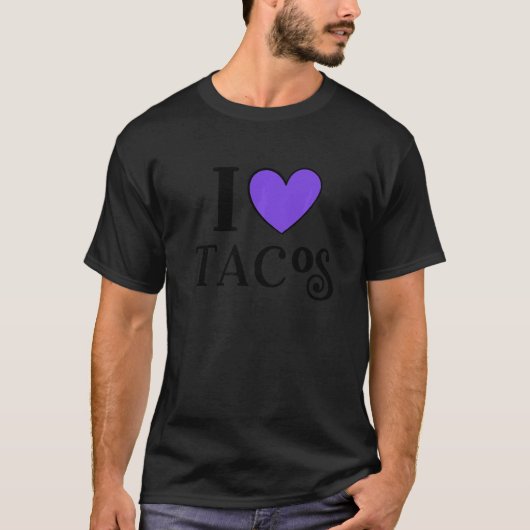 I Love Tacos Foodie Taco 6 Tシャツ (正面)