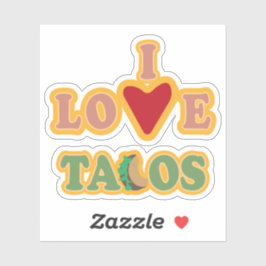 i love tacos fun シール