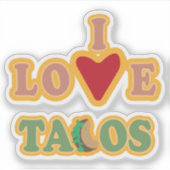 i love tacos fun シール (正面)