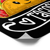 I Love Tacos T Shirt Cinco de Mayo Women Kids ポスター (角)