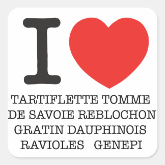 I Love Tartiflette スクエアシール