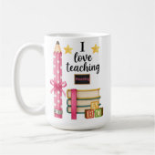I love teaching reading teacher coffee mug  コーヒーマグカップ (左)