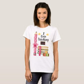 I love teaching reading teacher shirt  tシャツ (正面フル)