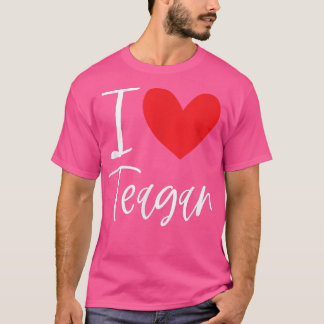 I Love Teagan Name パーソナライズされた Girl Woman BFF Fri Tシャツ