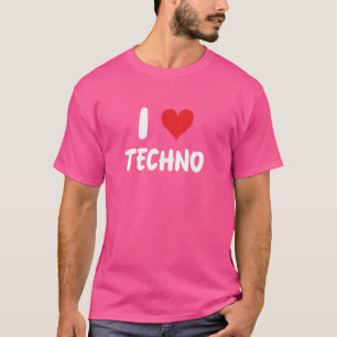 I Love Techno - ミュージック ダンス ダンシング ダンサー クラブ ED Tシャツ