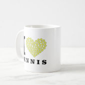 I Love Tennis コーヒーマグカップ (正面左)