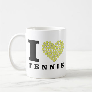 I Love Tennis コーヒーマグカップ