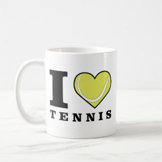 I Love Tennis コーヒーマグカップ