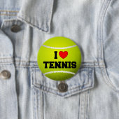 I Love Tennis – テニスボール – グラス 缶バッジ (インサイチュ)