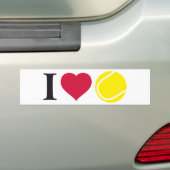 i love tennis バンパーステッカー (車上)