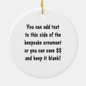 I Love Tennis Photo Keepsakeオーナメント セラミックオーナメント (裏面)