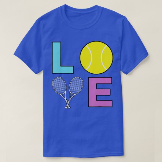 I Love Tennis Tennis Player Tシャツ (デザイン正面)