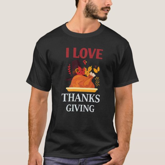 I Love Thanksgiving Costume Turkey Day Pilgrim Boy Tシャツ (正面)