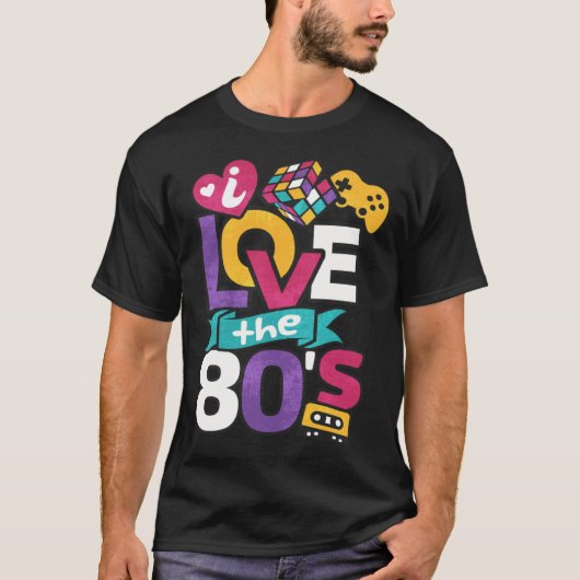 I Love The 80s Clothes for Women and Men Party Tシャツ (正面)