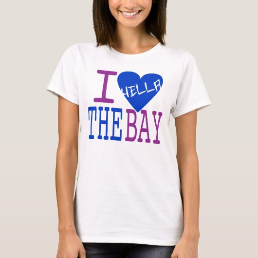 I Love The Bay (Fresh Blue) Tシャツ (正面)