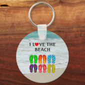 I Love the Beach キーホルダー (正面)