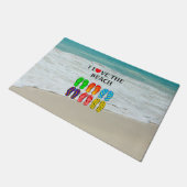 I Love the Beach ドアマット (アングル)