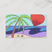 I Love the Business Card Template(ビーチ名刺テンプレートが大好き) 名刺 (裏面)