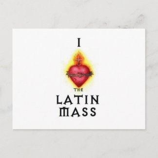 I LOVE the Latin Mass Saiticalハートof Jesus ポストカード