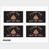 I LOVE THE POOP OUT OF YOU valentines day 長方形シール (シート)