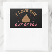 I LOVE THE POOP OUT OF YOU valentines day 長方形シール (バッグ)