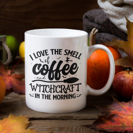I Love the Smell Coffee Funny Witch Halloween コーヒーマグカップ