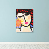 I Love the Sunの抽象芸術・デジタ絵画ル キャンバスプリント (インサイチュ (ウッドフロア))