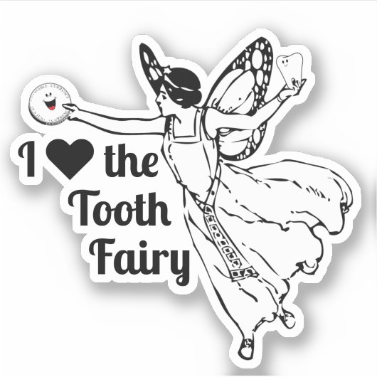 I Love The Tooth Fairy! シール (正面)