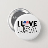 I LOVE THE USA - For real Americans! 缶バッジ (正面&裏面)