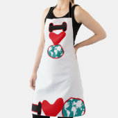 I LOVE THE WORLD BY MASANSER PIXELAT エプロン (インサイチュ)