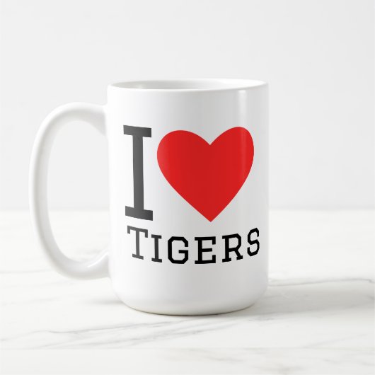 I love tigers コーヒーマグカップ (左)