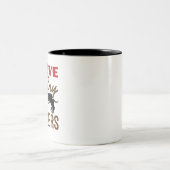 I Love Tiny Wieners Miniature Dachshund Doxie ツートーンマグカップ (中央)