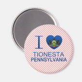 I Love Tionesta, PA マグネット (正面/裏面)
