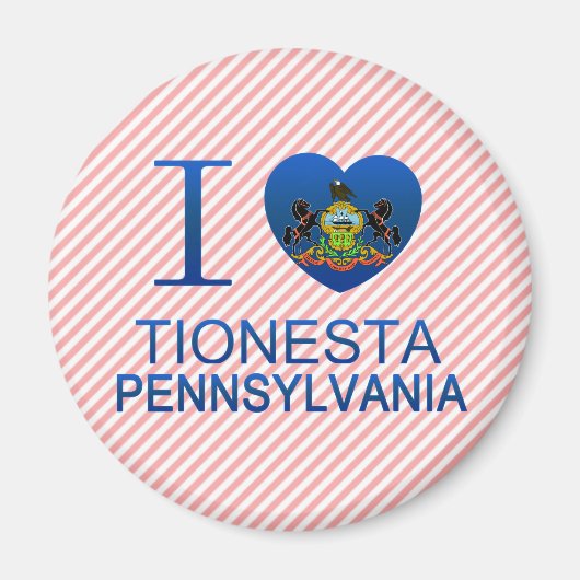 I Love Tionesta, PA マグネット (正面)