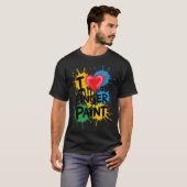 I Love To Finger Paint Couples Art Teacher Finger  Tシャツ (正面フル)
