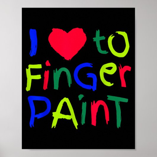 I Love To Finger Paint Matching I'm Paint Couple V ポスター (正面)